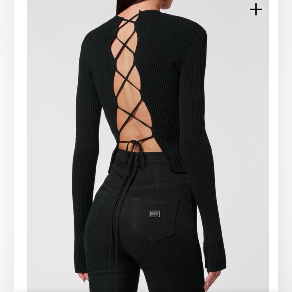 KHAITE Black Ribbed Knitwear new